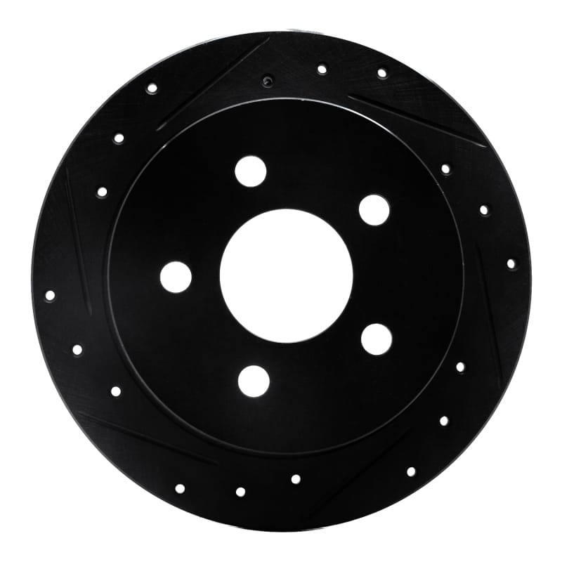 R1 Concepts — R1 Concepts Brake Rotor Drilled and Slotted Black