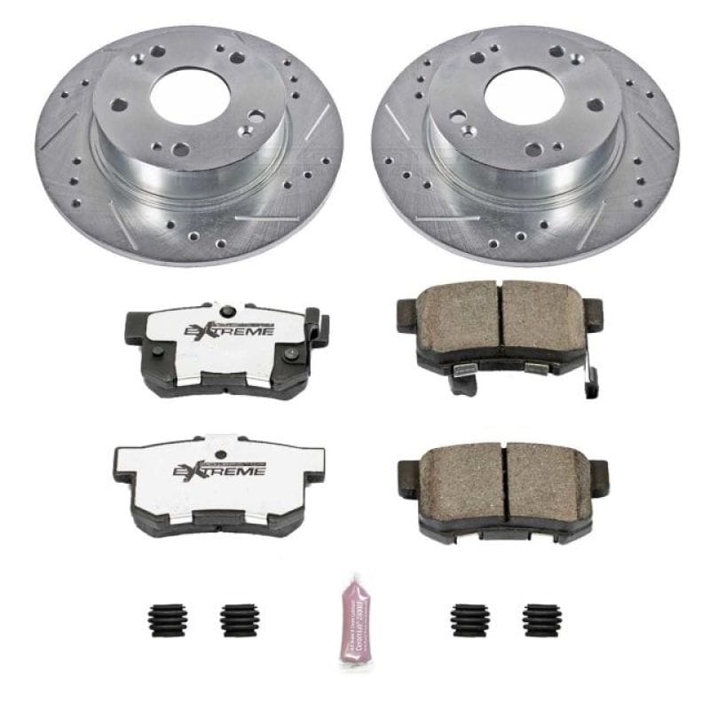PowerStop — Z26 Street Performance Ceramic Brake Pad and Drilled & Slotted Rotor Kit