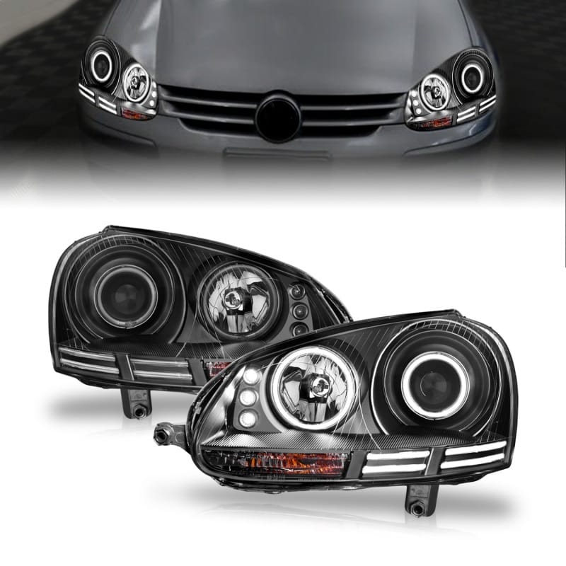 ANZO — ANZO 2006-2009 Volkswagen Rabbit Projector Headlights w/ Halo Black (CCFL)
Head Light Set
HdLtSet