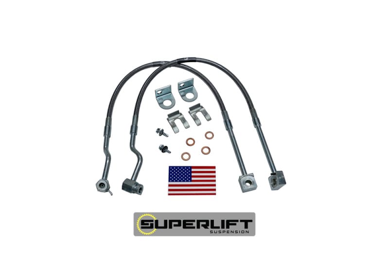 Superlift — Bulletproof Brake Hose - Front - 87-90 Ranger/Explorer/Bronco II w/ 4-6" Lift
Bulletproof Brake Hose-Front-87-90 Ranger/Explorer/Bronco II w/4-6in. Lift