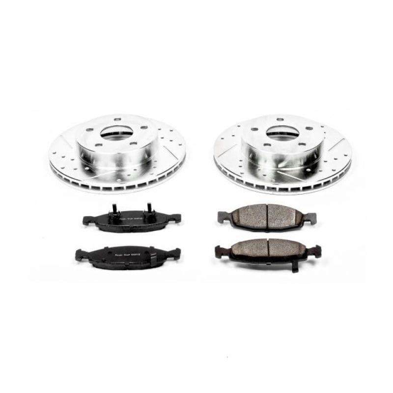 PowerStop — Z23 Daily Driver Carbon-Fiber Ceramic Brake Pad and Drilled & Slotted Rotor Kit