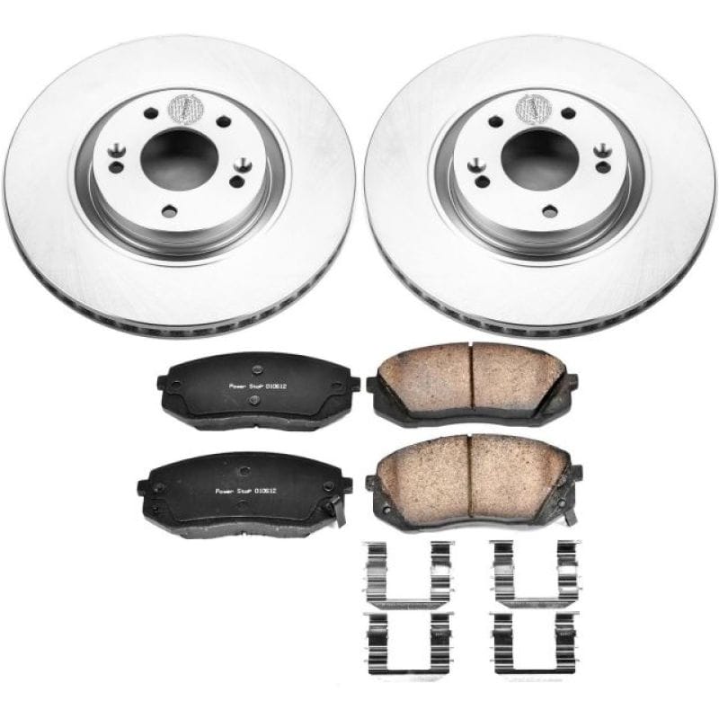 PowerStop — Genuine Geomet Coated Rotor and Low-Dust Ceramic Brake Pad Kit