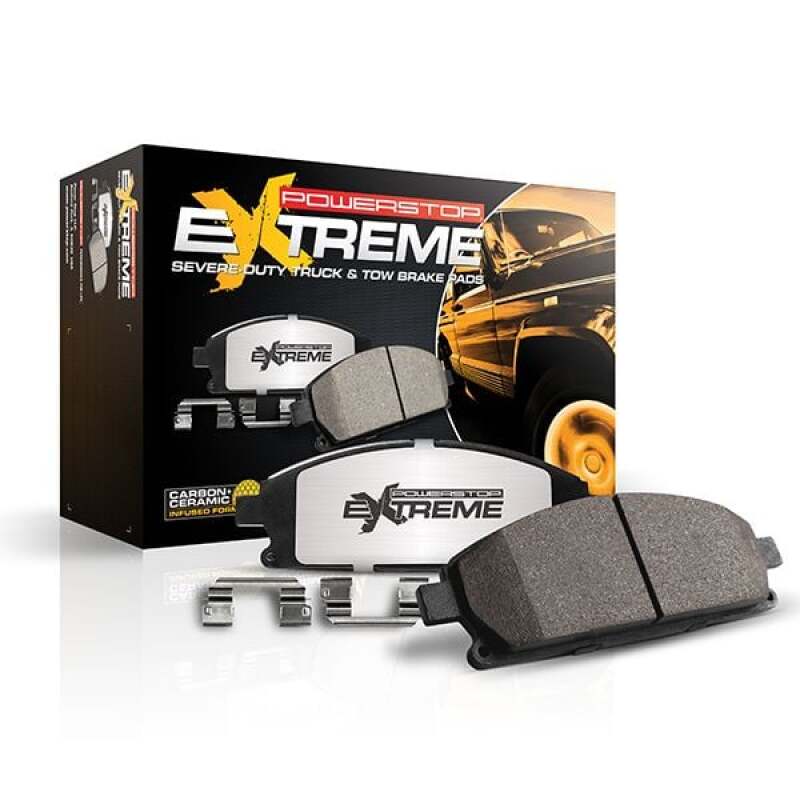 PowerStop — PowerStop - Z36 Truck and SUV Carbon-Fiber Ceramic Brake Pads with Hardware Kit