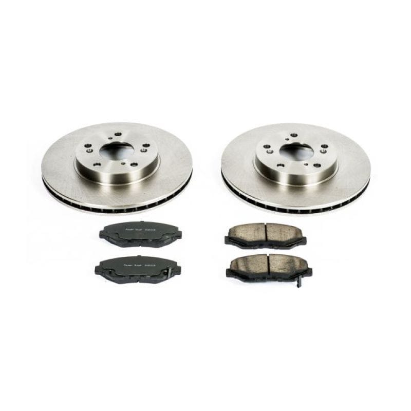 PowerStop — OE Stock Replacement Low-Dust Ceramic Brake Pad and Rotor Kit