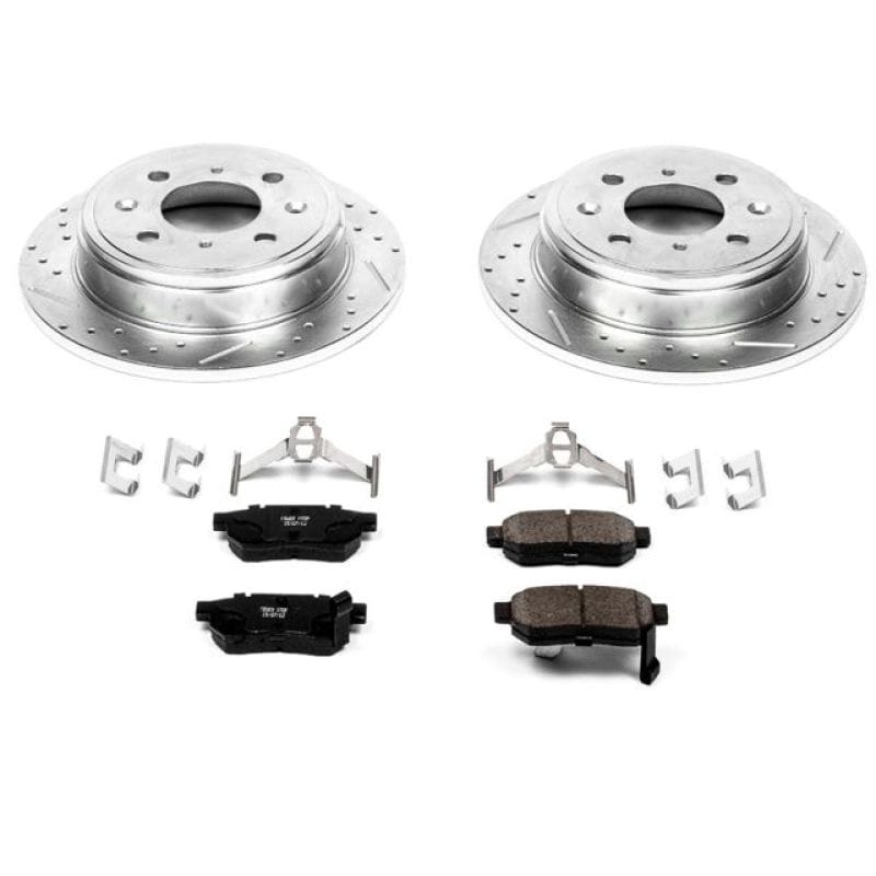 PowerStop — Z23 Daily Driver Carbon-Fiber Ceramic Brake Pad and Drilled & Slotted Rotor Kit
