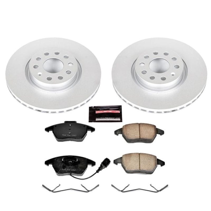 PowerStop — Genuine Geomet Coated Rotor and Carbon-Fiber Ceramic Brake Pad Kit