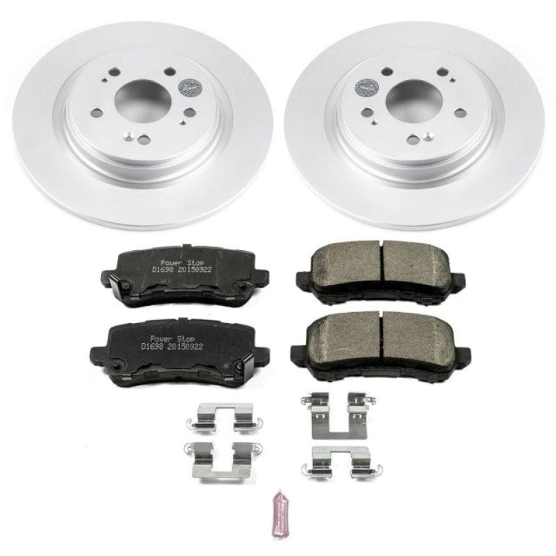 PowerStop — Genuine Geomet Coated Rotor and Low-Dust Ceramic Brake Pad Kit
