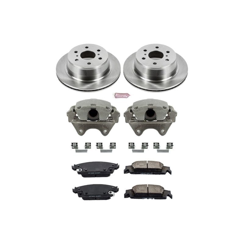 PowerStop — OE Stock Replacement Low-Dust Ceramic Brake Pad, Rotor and Caliper Kit
