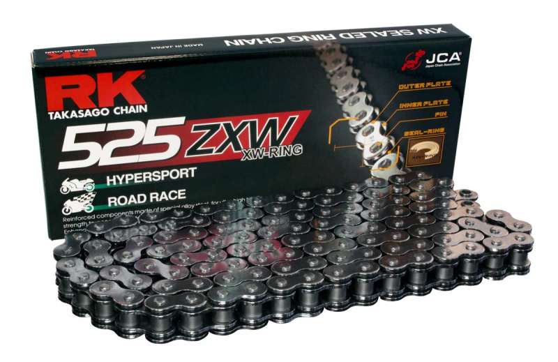RK Chain — RK Chain BL525ZXW-100L XW-Ring - Black Scale