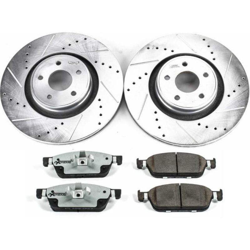 PowerStop — Z26 Street Performance Ceramic Brake Pad and Drilled & Slotted Rotor Kit
