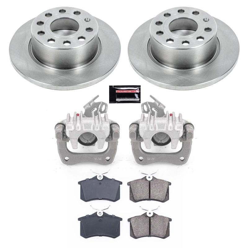 PowerStop — OE Stock Replacement Low-Dust Ceramic Brake Pad, Rotor and Caliper Kit