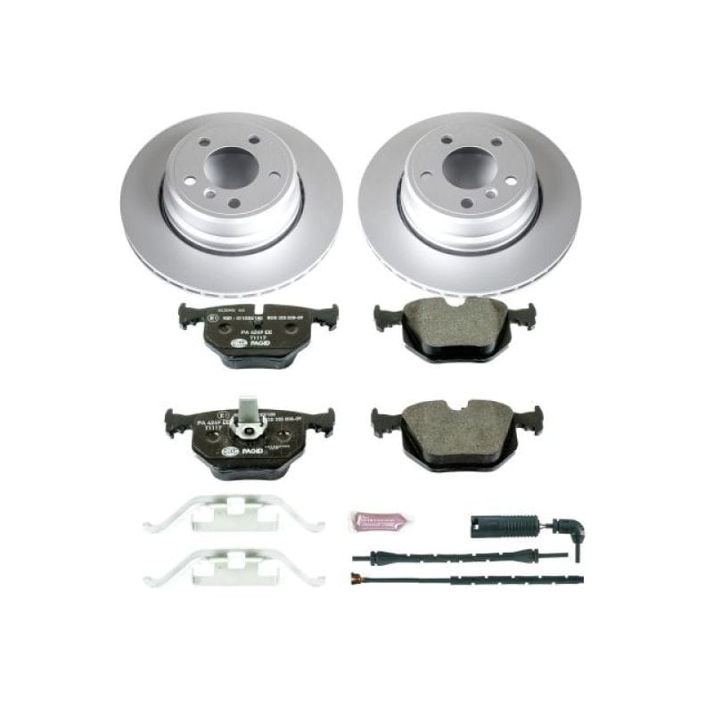 PowerStop — Genuine Geomet Coated Rotors, ECE-R90 Brake Pads + Hardware Kit