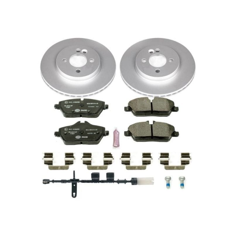 PowerStop — Genuine Geomet Coated Rotors, ECE-R90 Brake Pads + Hardware Kit