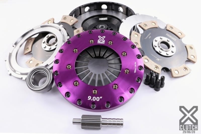 XCLUTCH — Clutch Kit Inc Chromoly Flywheel; 9" Twin Solid Ceramic Clutch Discs