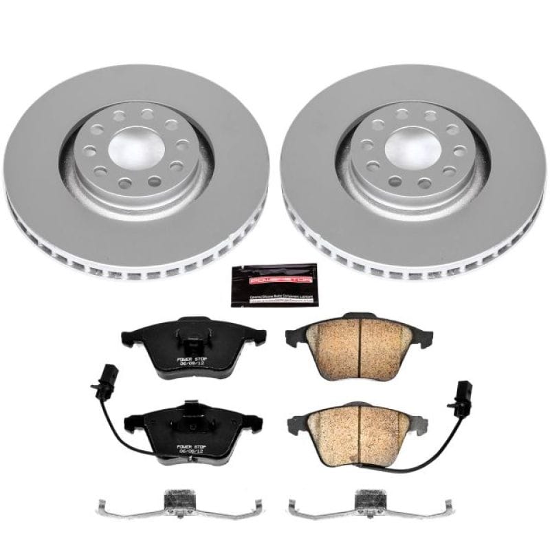 PowerStop — Genuine Geomet Coated Rotor and Carbon-Fiber Ceramic Brake Pad Kit
