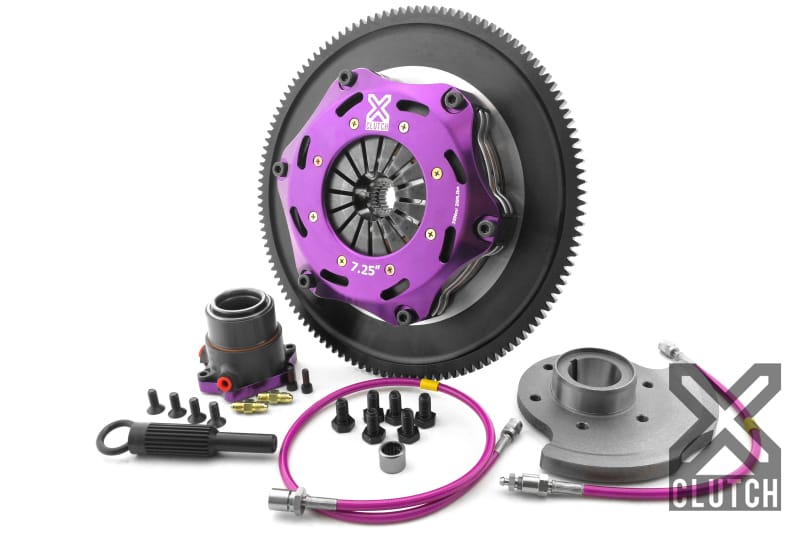 XCLUTCH — Clutch Kit Inc Chromoly Flywheel + HRB; 7  1/4" Twin Solid Ceramic Discs 