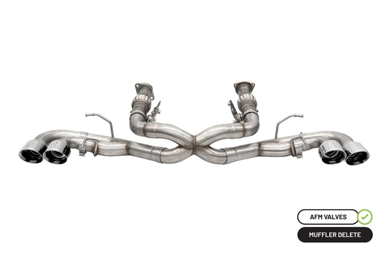 CORSA Performance — 3.0in. Muffler Delete Cat-Back Exhaust System with AFM Valve and 4.5in. Polished