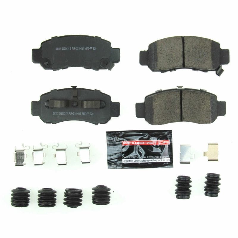 PowerStop — PowerStop - Z23 Daily Driver Carbon-Fiber Ceramic Brake Pads with Hardware Kit