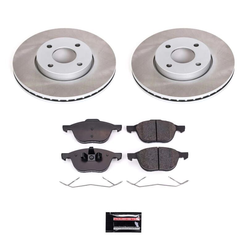 PowerStop — Semi-Coated Rotor and Low-Dust Ceramic Brake Pad Kit