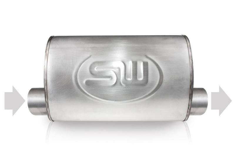 Stainless Works — Stainless Works Turbo Chambered Muffler 2-1/4" Offset/Offset Same Side