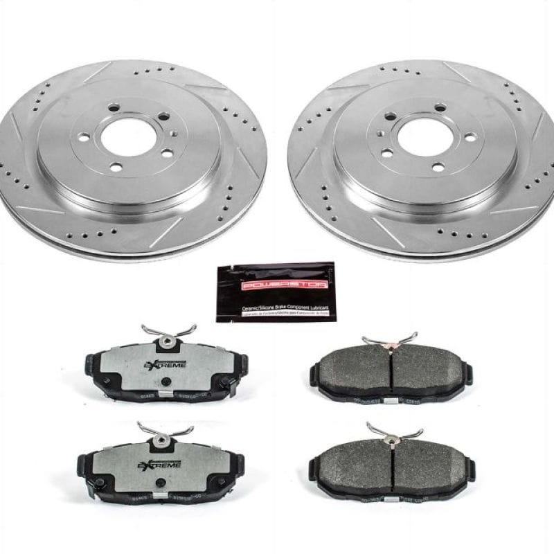 PowerStop — Z26 Street Performance Ceramic Brake Pad and Drilled & Slotted Rotor Kit