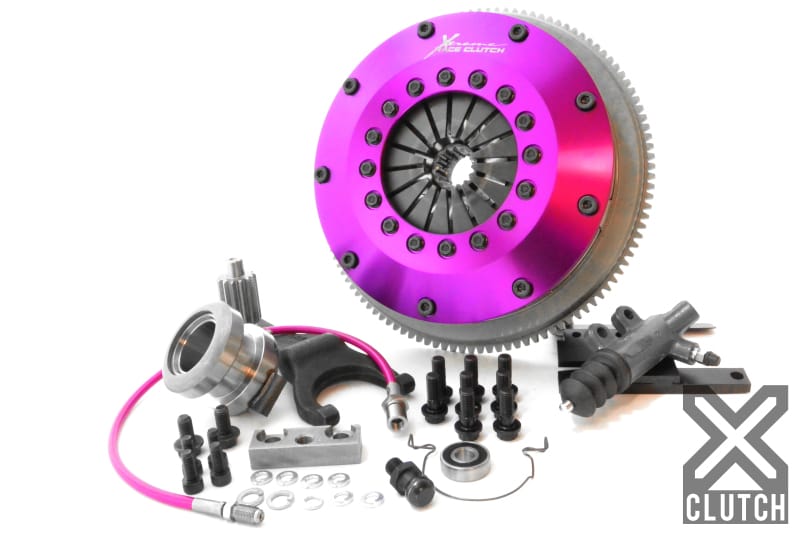 XCLUTCH — Clutch Kit Inc Chromoly Flywheel; 8"  Twin Solid Ceramic Clutch Discs