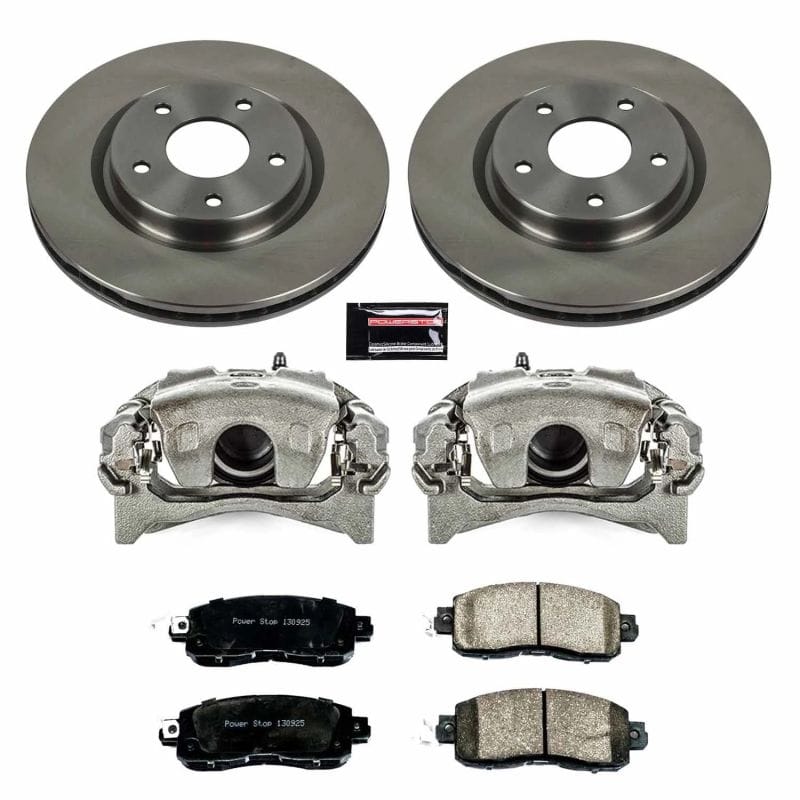 PowerStop — OE Stock Replacement Low-Dust Ceramic Brake Pad, Rotor and Caliper Kit