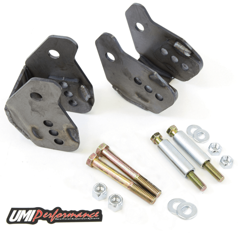 UMI Performance — 4010 - 1964-1972 GM A-Body Rear Lower Control Arm Relocation Brackets- Weld In
