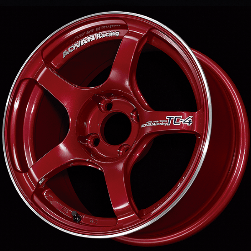 Advan — Advan TC4 16x7.5 / +35 Offset / 4x100 / 63mm Bore / Racing Candy Red and Ring