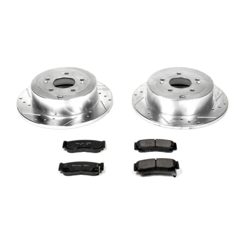 PowerStop — Z23 Daily Driver Carbon-Fiber Ceramic Brake Pad and Drilled & Slotted Rotor Kit