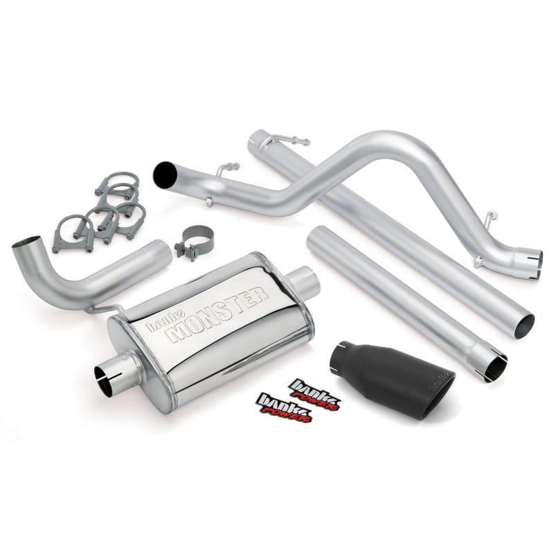 Banks Power — Monster Exhaust System 2.5-inch Single Exit, Cerakote Black Tip
Monster® Exhaust System