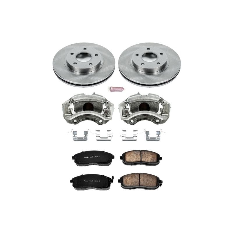 PowerStop — OE Stock Replacement Low-Dust Ceramic Brake Pad, Rotor and Caliper Kit