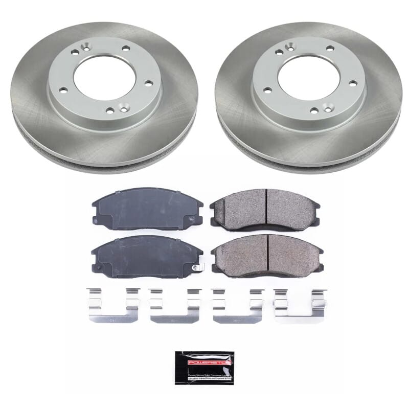PowerStop — Semi-Coated Rotor and Low-Dust Ceramic Brake Pad Kit