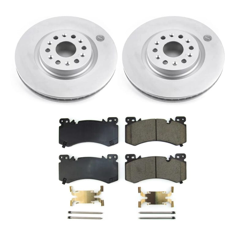 PowerStop — Genuine Geomet Coated Rotor and Low-Dust Ceramic Brake Pad Kit