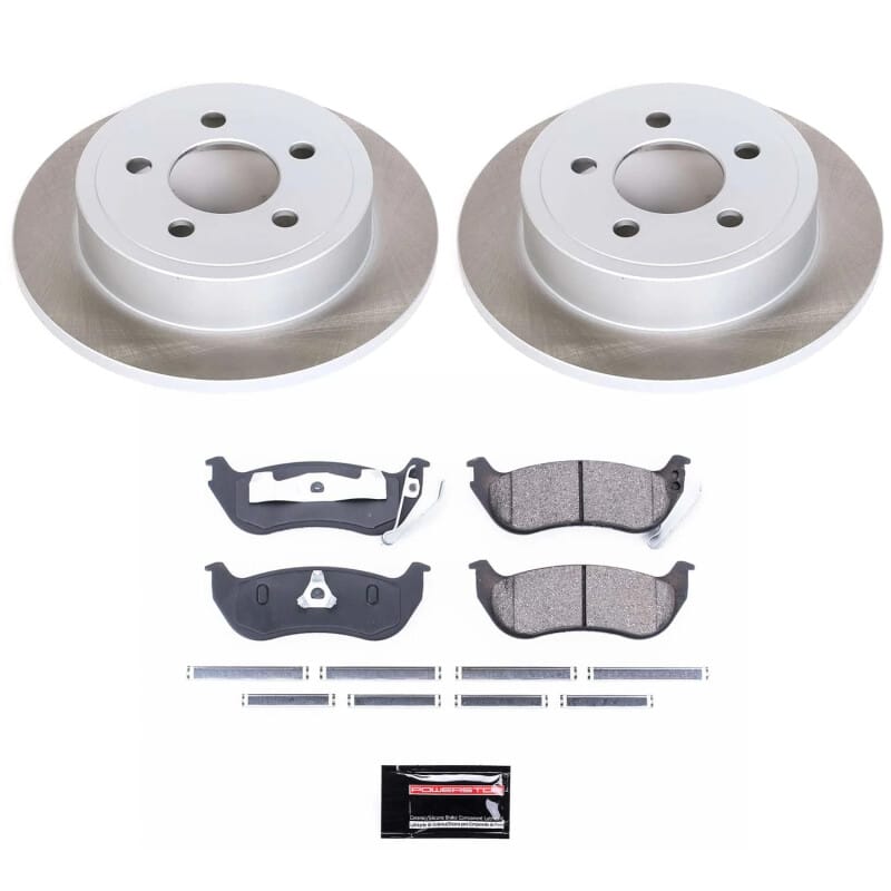 PowerStop — Semi-Coated Rotor and Low-Dust Ceramic Brake Pad Kit