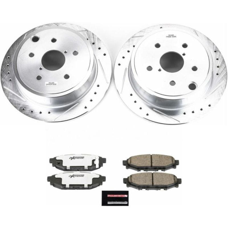 PowerStop — Z26 Street Performance Ceramic Brake Pad and Drilled & Slotted Rotor Kit