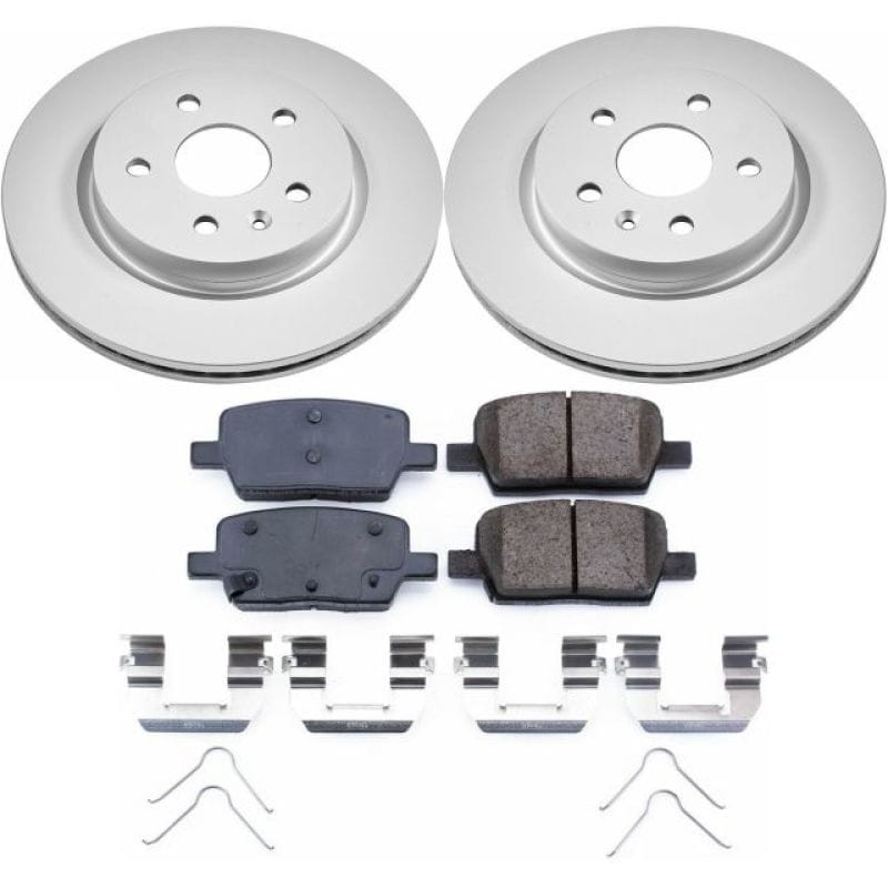 PowerStop — Genuine Geomet Coated Rotor and Low-Dust Ceramic Brake Pad Kit