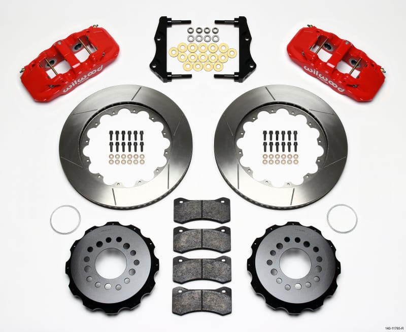 Wilwood — KIT,REAR,MAG/CHALL/CHARG/300C,05-10 AERO4,14.25 ROTOR,RED