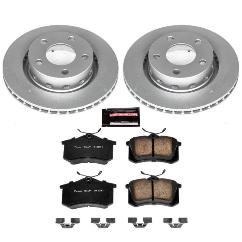 PowerStop — Genuine Geomet Coated Rotor and Carbon-Fiber Ceramic Brake Pad Kit