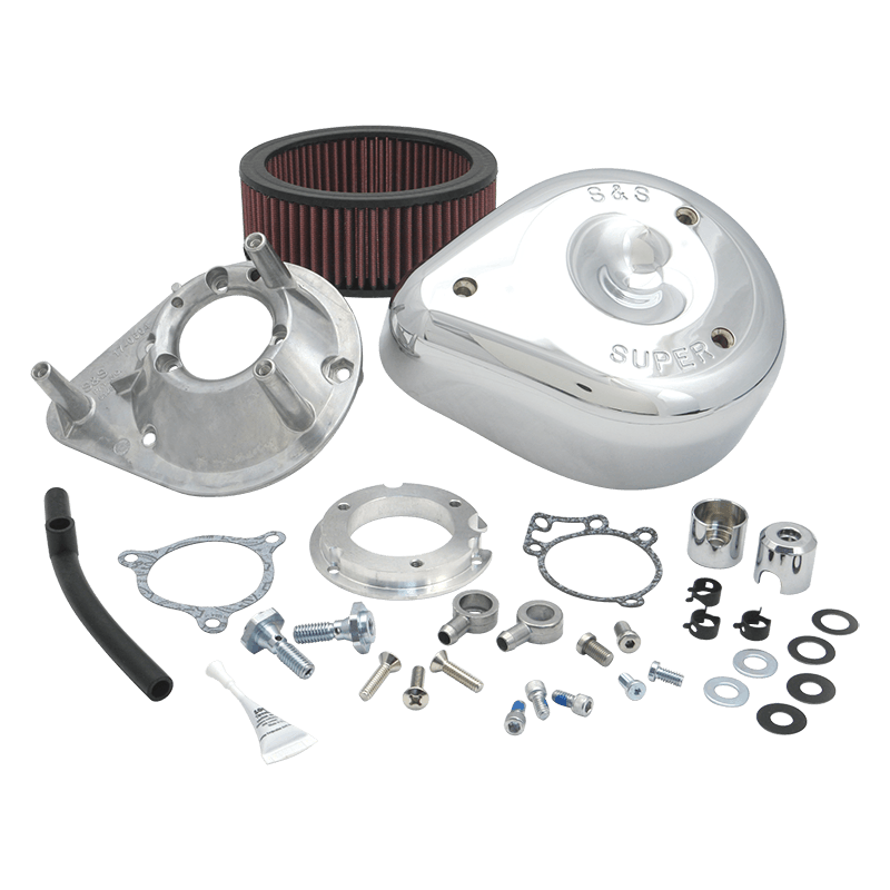 S&S Cycle — S&S Cycle 08-17 Tri-Glide/CVO Stock-Bore Throttle By Wire Models Teardrop Air Cleaner Kit - Chrome