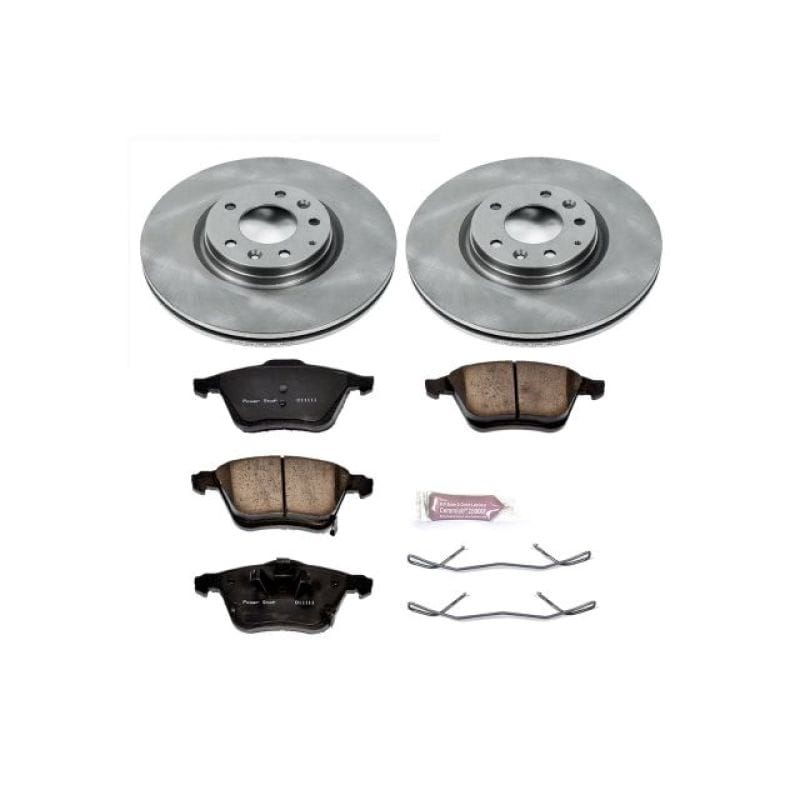 PowerStop — OE Stock Replacement Low-Dust Ceramic Brake Pad and Rotor Kit