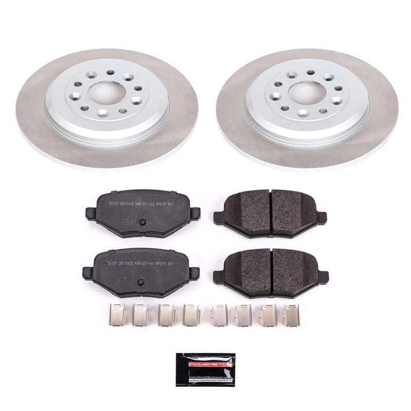 PowerStop — Semi-Coated Rotor and Low-Dust Ceramic Brake Pad Kit