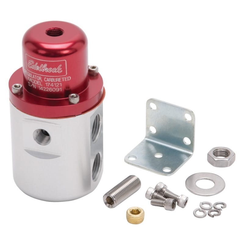 Edelbrock — Edelbrock Fuel Pressure Regulator Carbureted 160 GPH 5-10 PSI 3/8In In/Out Retunless Red/Clear
PUMPS