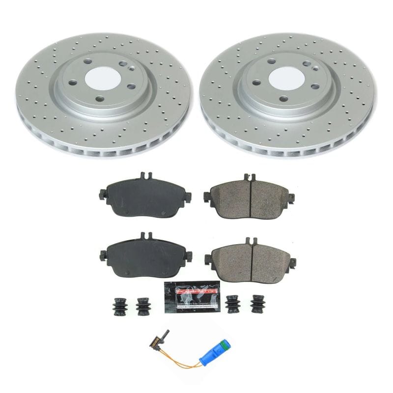 PowerStop — Genuine Geomet Coated Rotor and Carbon-Fiber Ceramic Brake Pad Kit