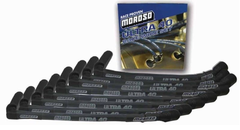 Moroso — Moroso GM LS Ignition Wire Set - Ultra 40 - Sleeved - 15in Wire (Use w/Part No 68471/68473) - Black