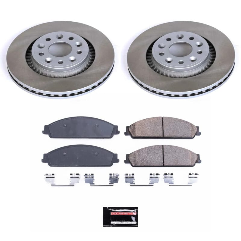 PowerStop — Semi-Coated Rotor and Low-Dust Ceramic Brake Pad Kit