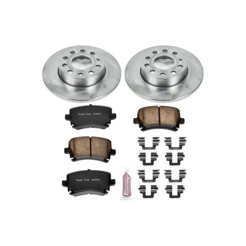 PowerStop — OE Stock Replacement Low-Dust Ceramic Brake Pad and Rotor Kit