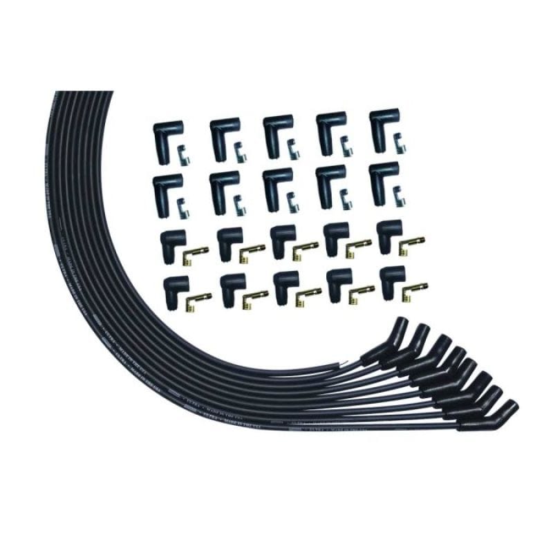 Moroso — Moroso Universal V8 135 Deg Unsleeved HEI/Non-HEI Ultra Spark Plug Wire Set - Black