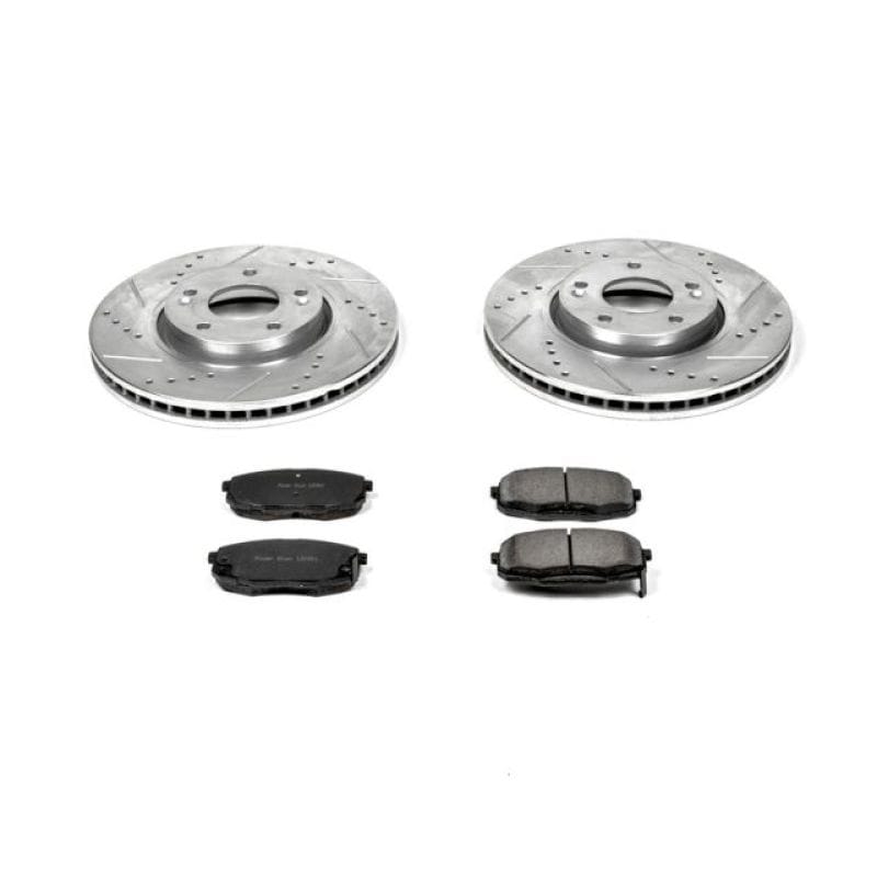 PowerStop — Z23 Daily Driver Carbon-Fiber Ceramic Brake Pad and Drilled & Slotted Rotor Kit