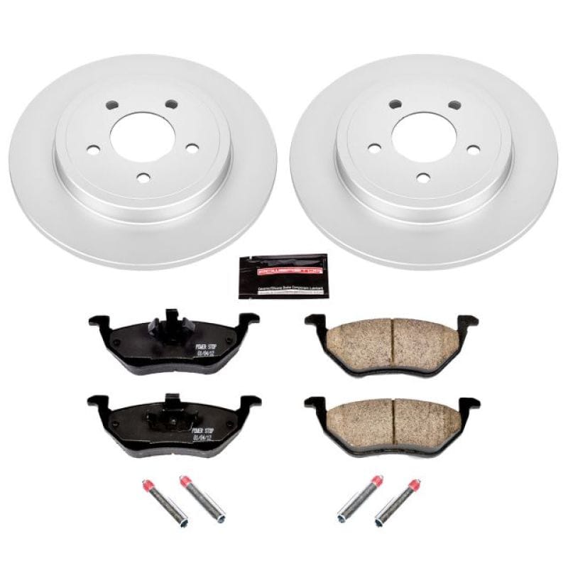 PowerStop — Genuine Geomet Coated Rotor and Low-Dust Ceramic Brake Pad Kit